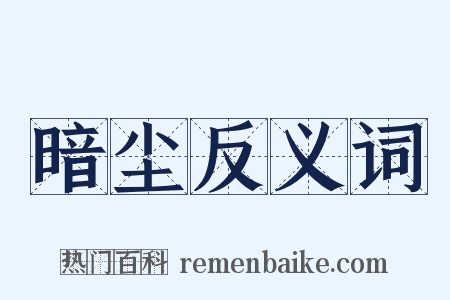 暗尘反义词是什么意思的图片